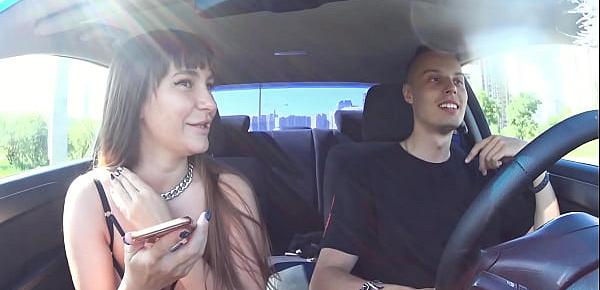 FAKE TAXI WITH A GIRL FROM EXCORT